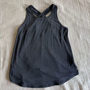 GapFit Tank Top Womens XS Dark Gray Breathe Crossback Racerback Athletic Workout